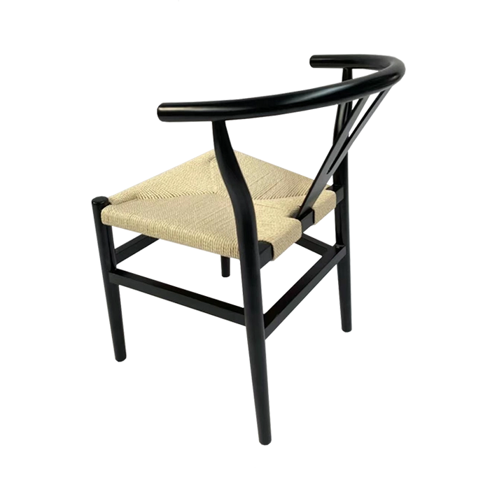 Alt Silla Bone Negra Madera apilable para eventos y hostelería