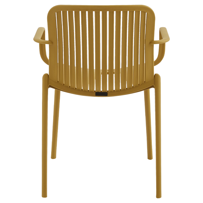 Alt Silla Capri de color amarilla fabricada en polipropileno, ideal para usar en hostelería EME Mobiliario