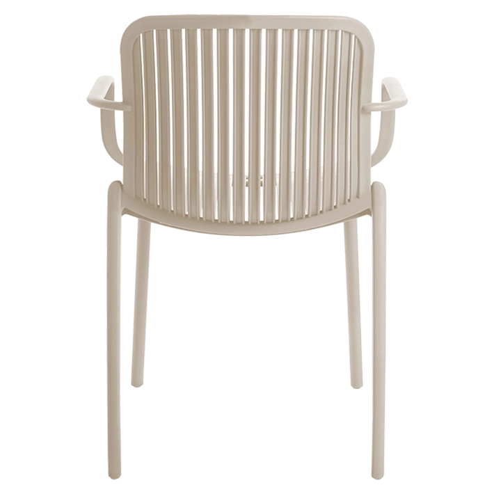 Alt Silla Capri Beige fabricada 100% en polipropileno es una silla apilable para hostelería EME Mobiliario 