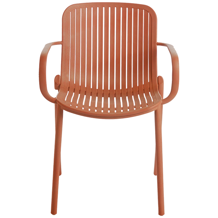 Alt Silla Capri Naranja fabricada 100% en polipropileno es una silla apilable para hostelería EME Mobiliario 