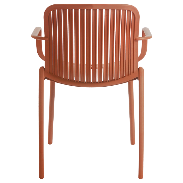 Alt Silla Capri Naranja fabricada 100% en polipropileno es una silla apilable para hostelería EME Mobiliario 