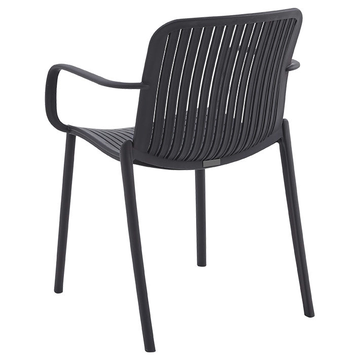 Alt Silla Capri Negra fabricada 100% en polipropileno es una silla apilable para hostelería EME Mobiliario 