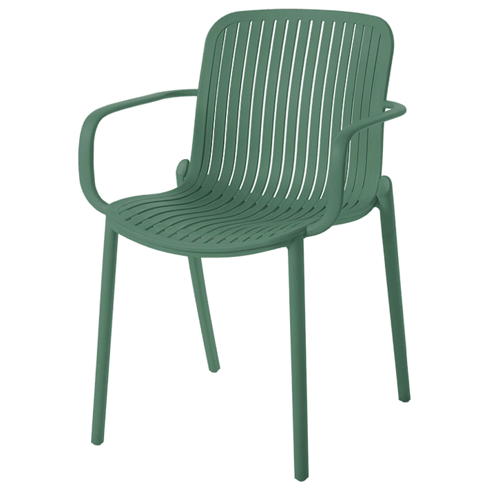 Alt Silla Capri Verde fabricada 100% en polipropileno es una silla apilable para hostelería EME Mobiliario 