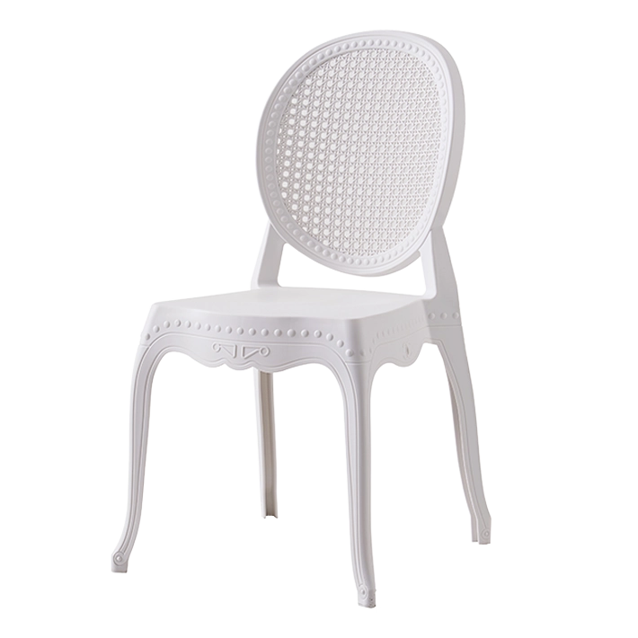 Alt Silla Channel Blanca estructura apilable fabricada con polipropileno EME Mobiliario