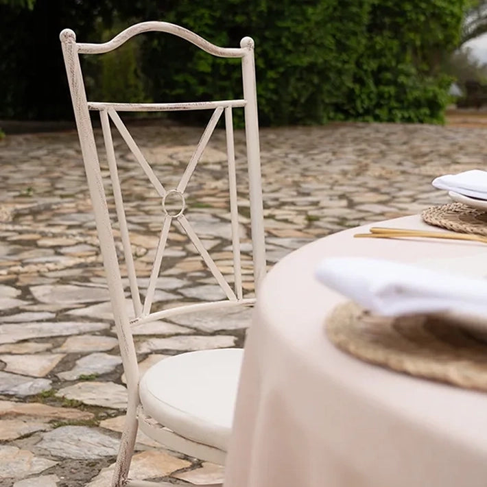 Alt Silla de Forja Blanca apilable para eventos y hostelería EME Mobiliario