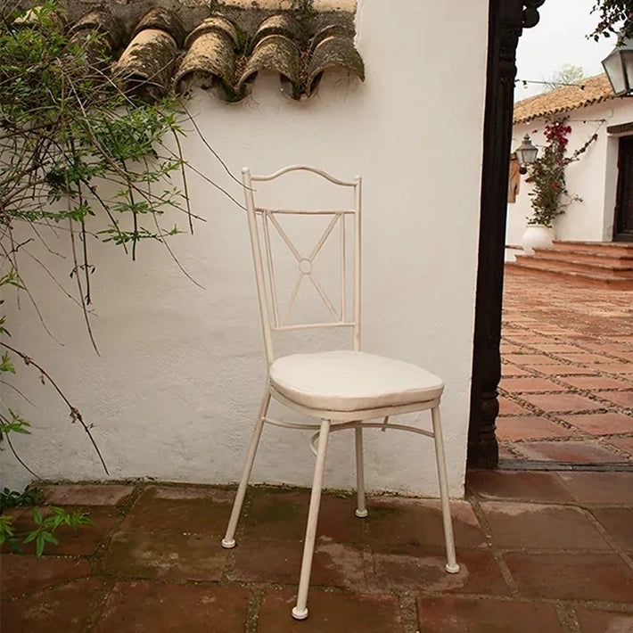 Alt Silla de Forja Blanca apilable para eventos y hostelería EME Mobiliario