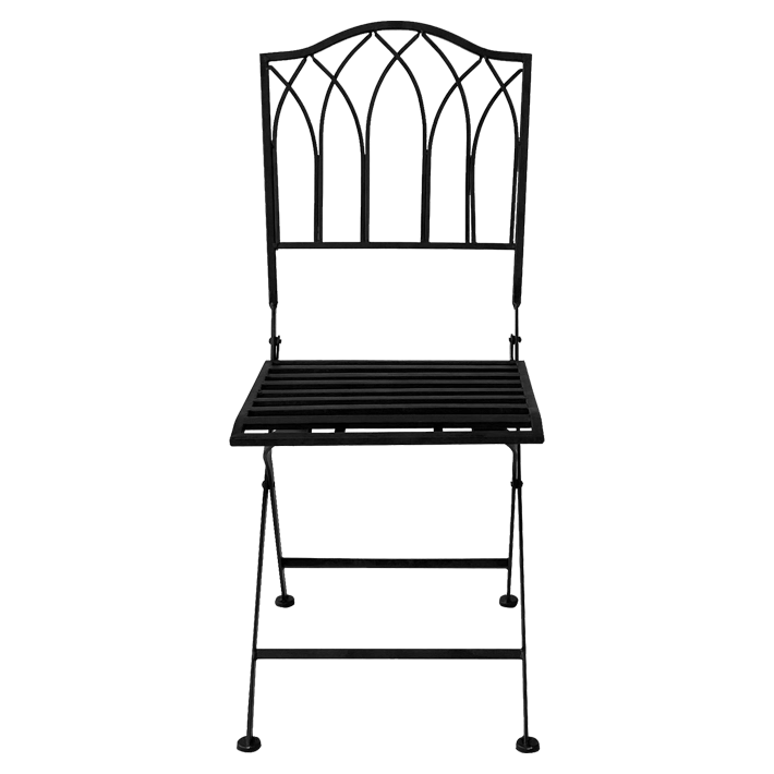 Alt Silla Forja Plegable Negra cojín incluido con un bonito diseño ideal para usar en restaurantes, ceremonias, etc.