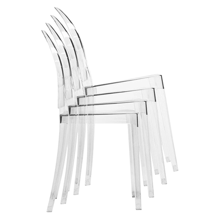 Silla Transparente y apilable fabricada en policarbonato para eventos EME Mobiliario