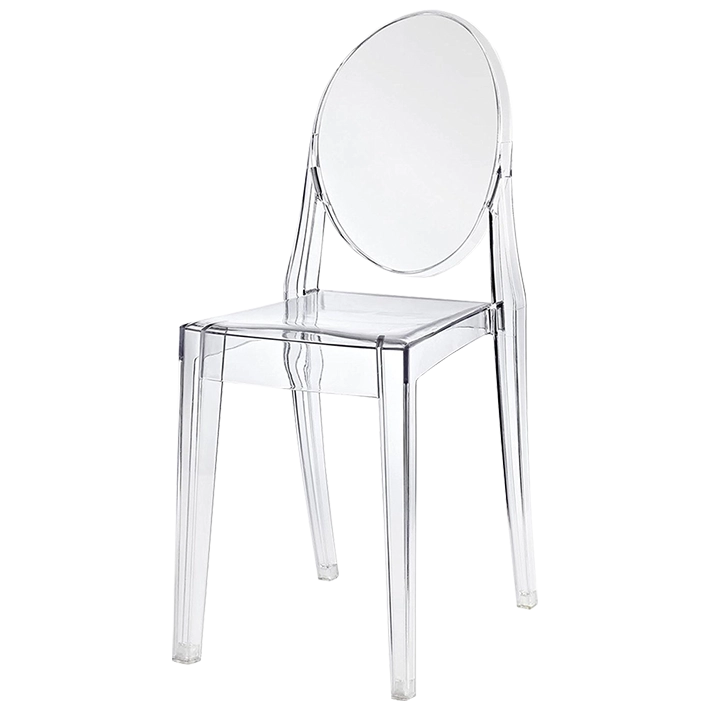 Silla Transparente fabricada en policarbonato para eventos EME Mobiliario