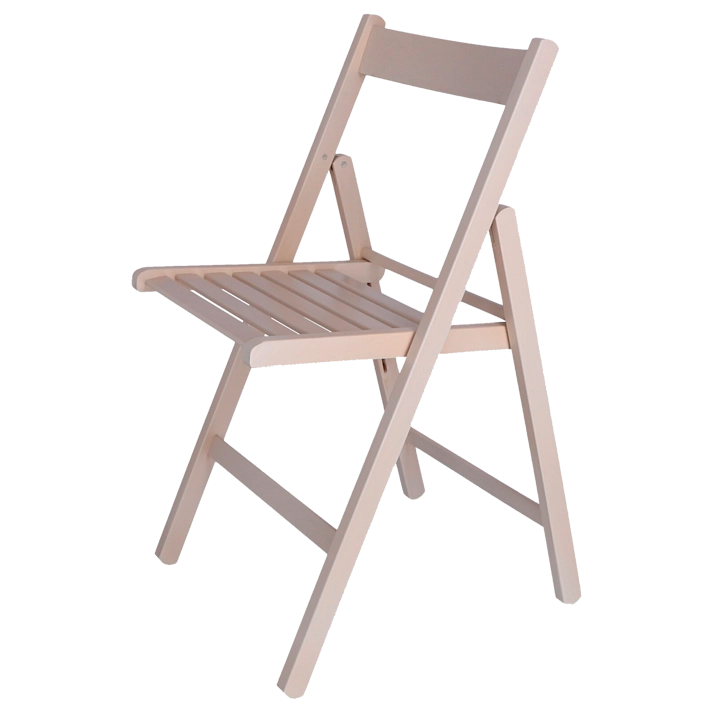 Alt Silla Madera Plegable Blanca fabricada en madera de haya EME Mobiliario