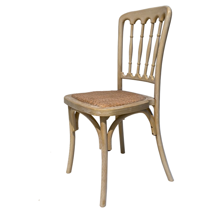 Alt Silla Napoleón Imitación Madera Decapada fabricada 100% en polipropileno ideal para su uso en eventos y hostelería