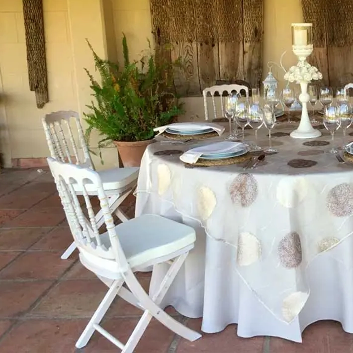 Alt Silla Napoleón Plegable con Cojín fabricada con madera de haya ideal para eventos. Cojín incluido. 