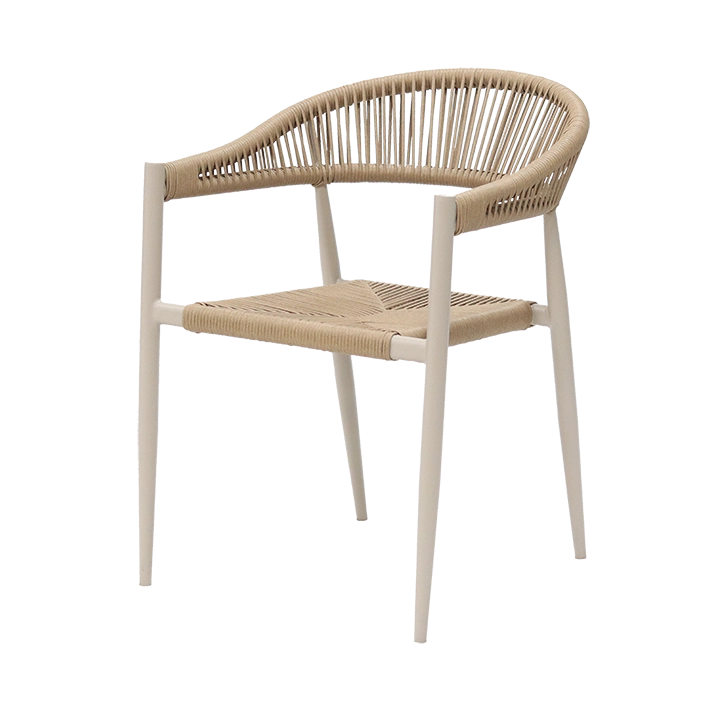 Alt Silla Napoli fabricada en acero y cuerda sintética apta para el uso intensivo profesional