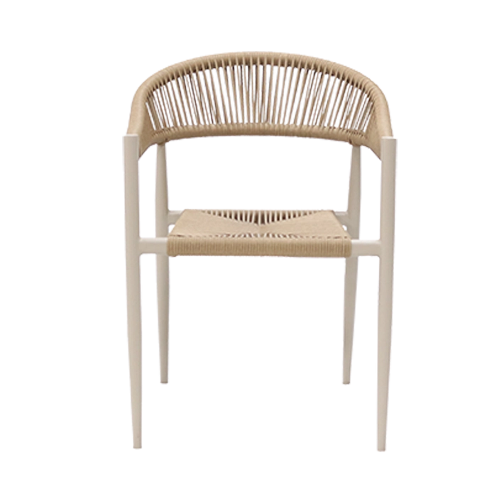 Alt Silla Napoli fabricada en acero y cuerda sintética apta para el uso intensivo profesional