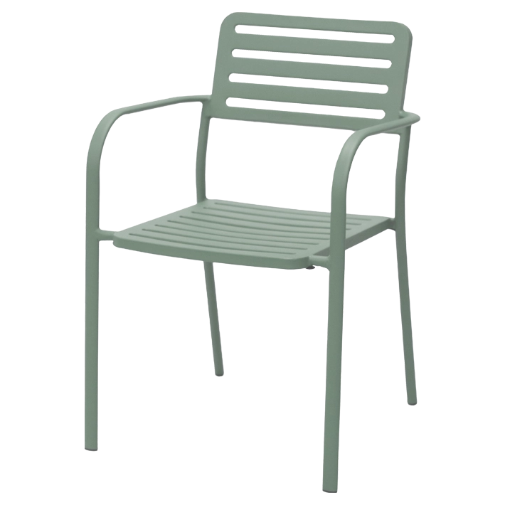Alt Silla Olbia Verde fabricada en acero de alta calidad perfecta para el uso intensivo profesional, tanto en interior como en exterior
