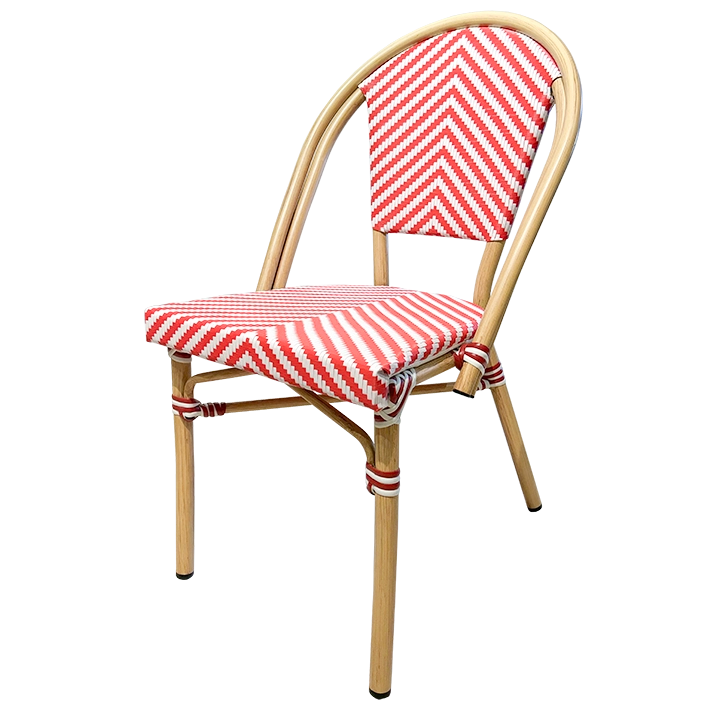 Alt Silla Paris Roja con Estructura de Aluminio con asiento de textilene EME Mobiliario