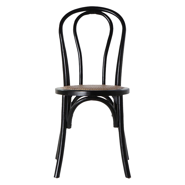 Alt Silla Thonet apilable en color negro fabricada con madera de olmo, Ideal Para Eventos EME Mobiliario