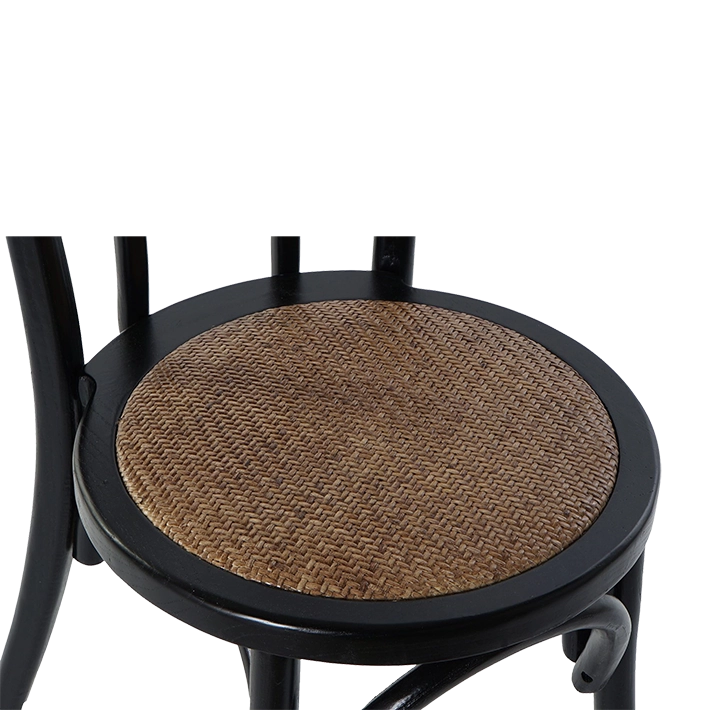 Alt Silla Thonet apilable en color negro fabricada con madera de olmo, Ideal Para Eventos EME Mobiliario