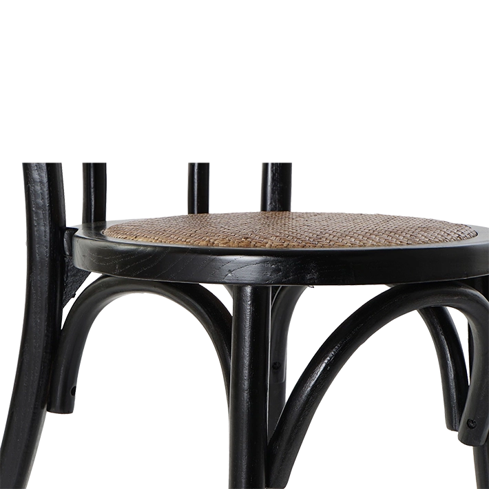 Alt Silla Thonet apilable en color negro fabricada con madera de olmo, Ideal Para Eventos EME Mobiliario