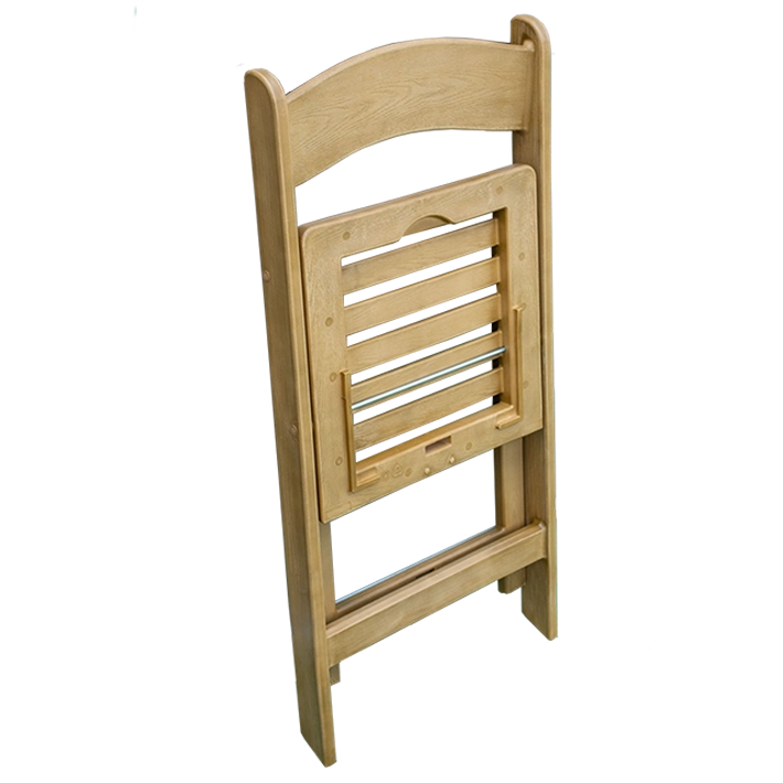 Alt Silla Travel fabricada en polipropileno que imita a la perfección al acabado de la madera para eventos y hostelería EME Mobiliario 