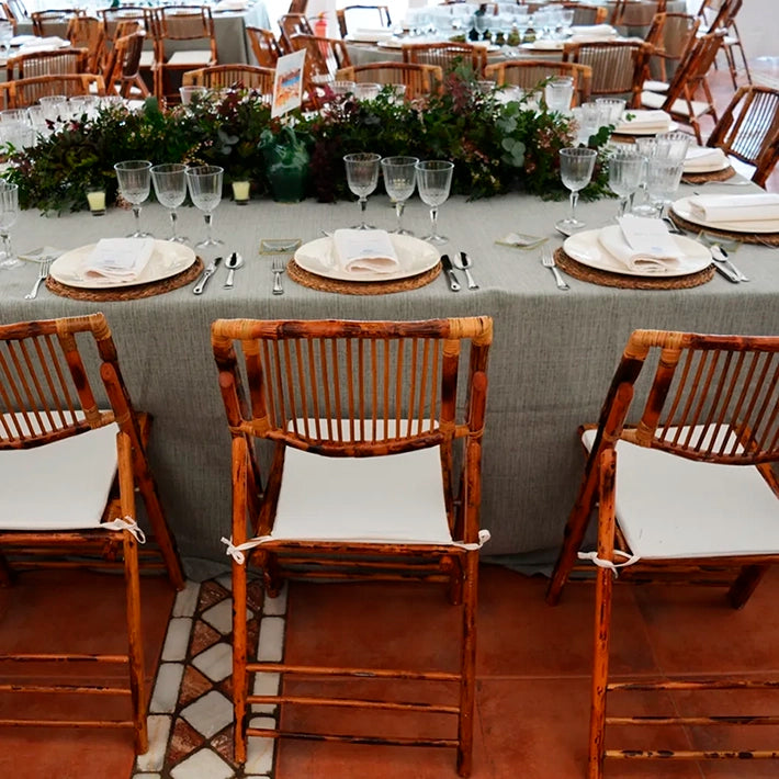 Alt Silla Bambú fabricada de forma 100% artesanal en bambú natural ideal para eventos. Silla Plegable. 