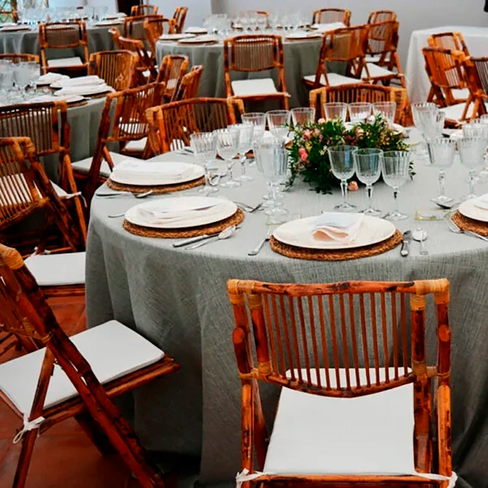 Alt Silla Bambú fabricada de forma 100% artesanal en bambú natural ideal para eventos. Silla Plegable. 