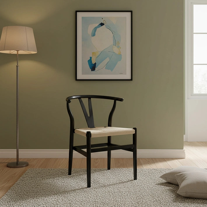 Alt Silla Bone Negra fabricada con madera de haya con estructura apilable EME Mobiliario