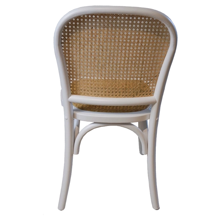 Alt Silla Cannage Blanca fabricada en madera de olmo ideal para eventos y hostelería EME Mobiliario 