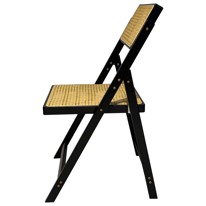 Silla Cannage Plegable Negra