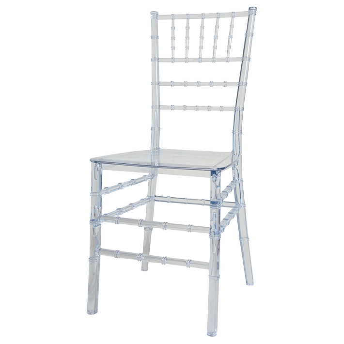 Alt Silla Chiavari Transparente estructura apilable y fabricada con policarbonato EME Mobiliario