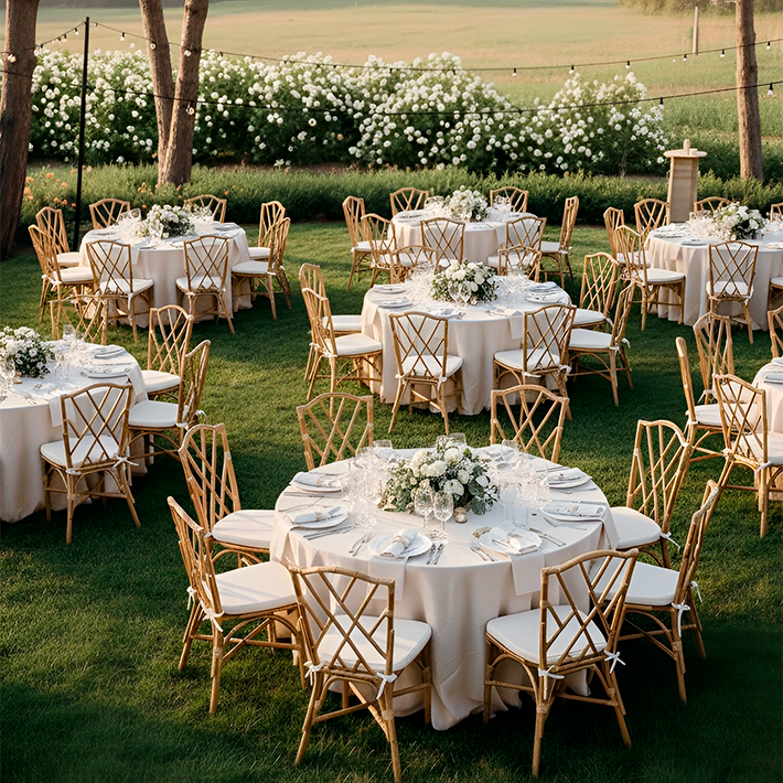 Alt Silla Chippendale fabricada de ratán con estructura apilable Para Eventos EME Mobiliario