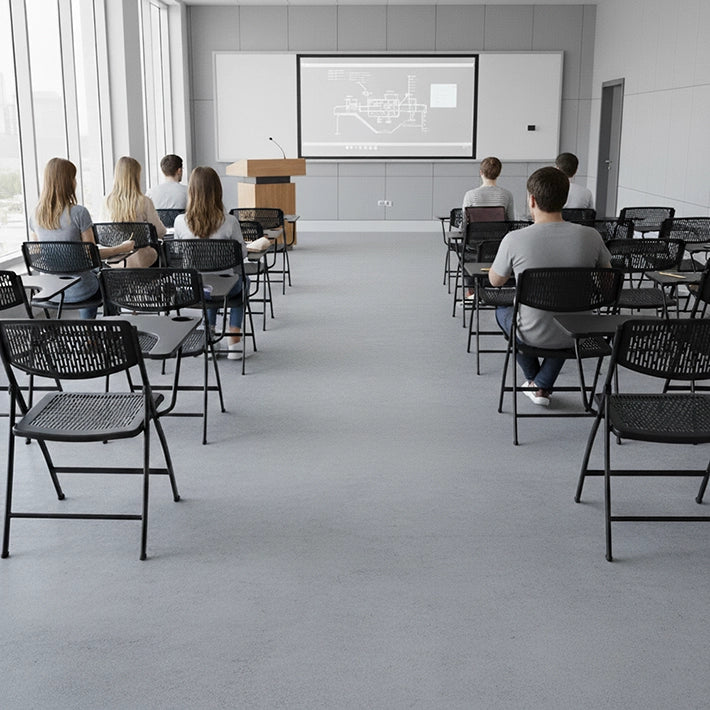 Alt Sillas Con Pala Negra con Rejilla Para Eventos, Conferencias, Aulas de Formación EME Mobiliario