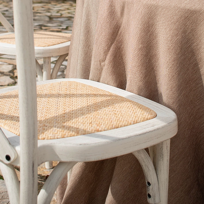 Alt Silla Crossback fabricada en polipropileno Efecto Madera Decapada para Eventos y Hostelería EME Mobiliario 