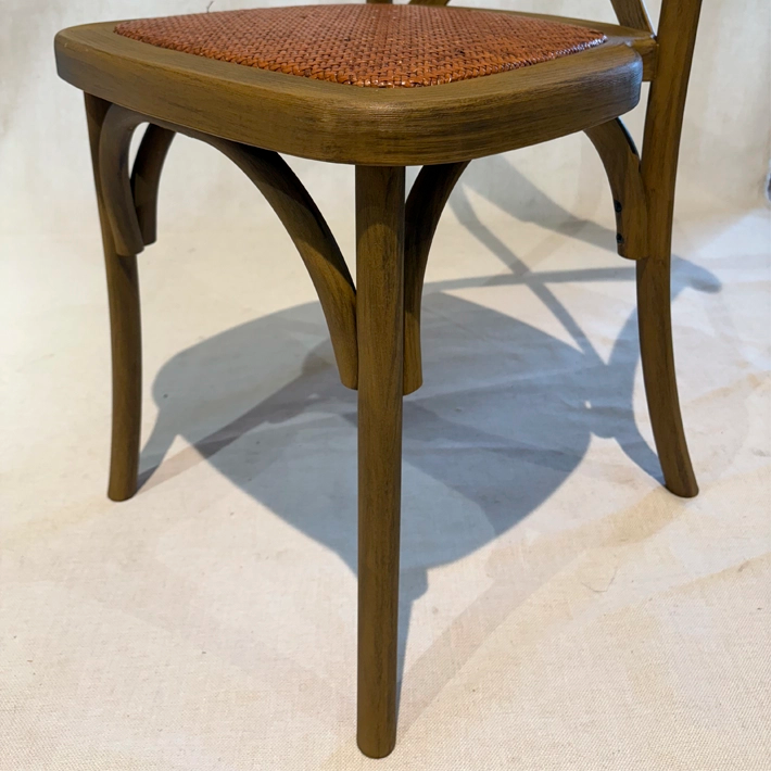 Alt Sillas Crossback De Imitación Madera en Acabado Nogal Para Eventos y Hostelería EME Mobiliario