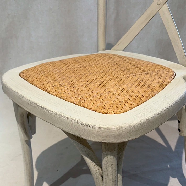 Alt Sillas Crossback De Imitación Madera con Acabado Decapado EME Mobiliario