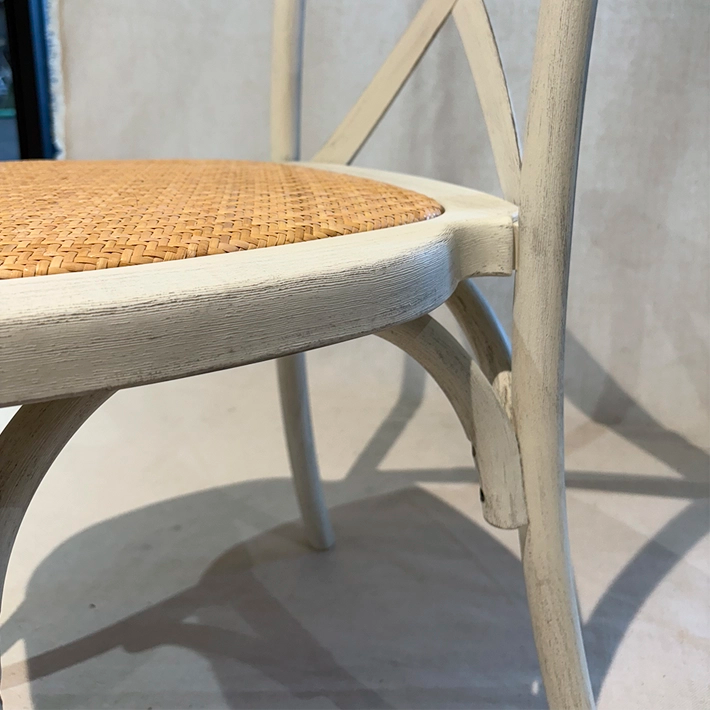 Alt Sillas Crossback De Imitación Madera con Acabado Decapado EME Mobiliario