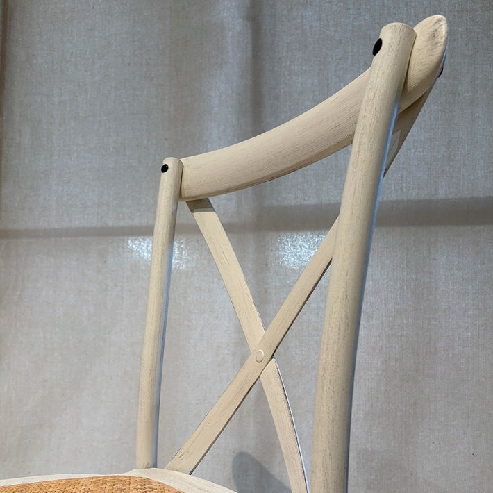 Alt Sillas Crossback De Imitación Madera con Acabado Decapado EME Mobiliario