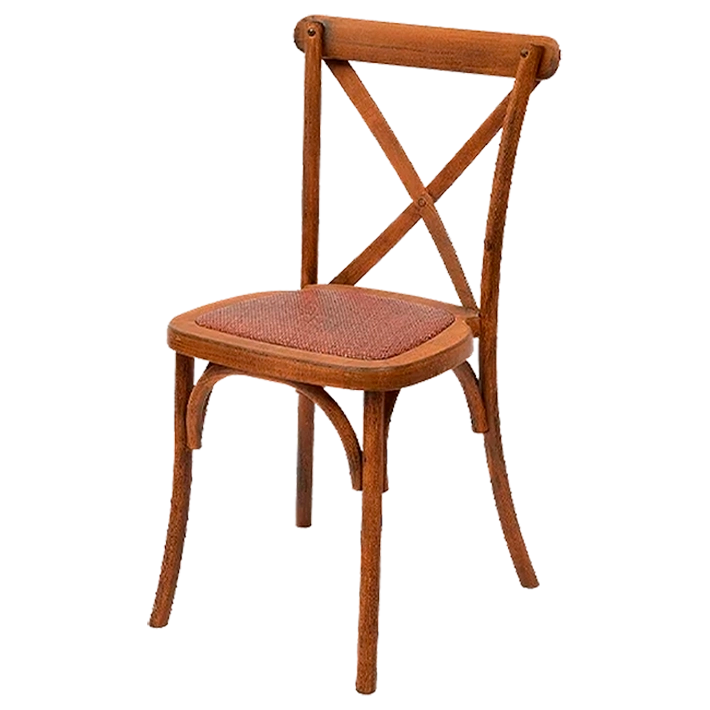 Alt Silla Crossback Imitación Madera fabricada 100% polipropileno color nogal. 