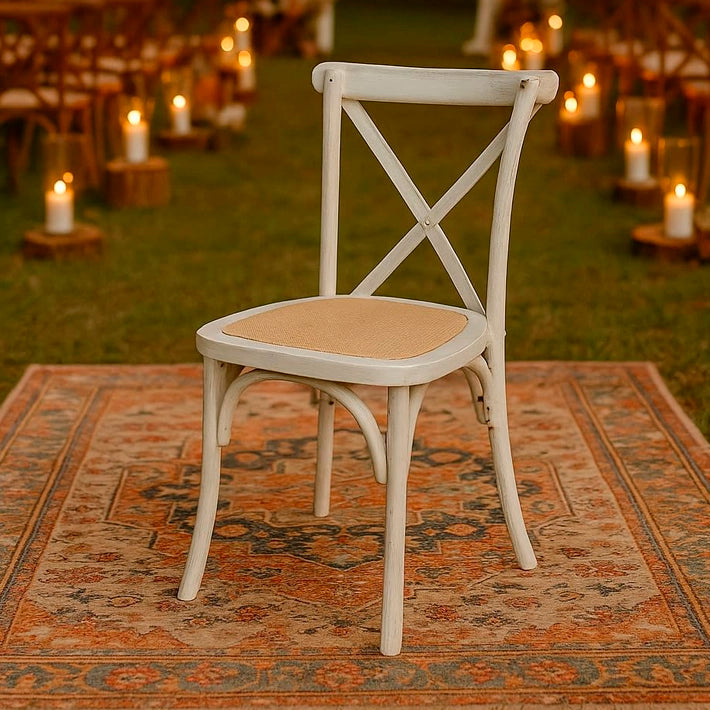 Alt Sillas Crossback De Madera Con Acabado Decapado Para Eventos y Hostelería EME Mobiliario