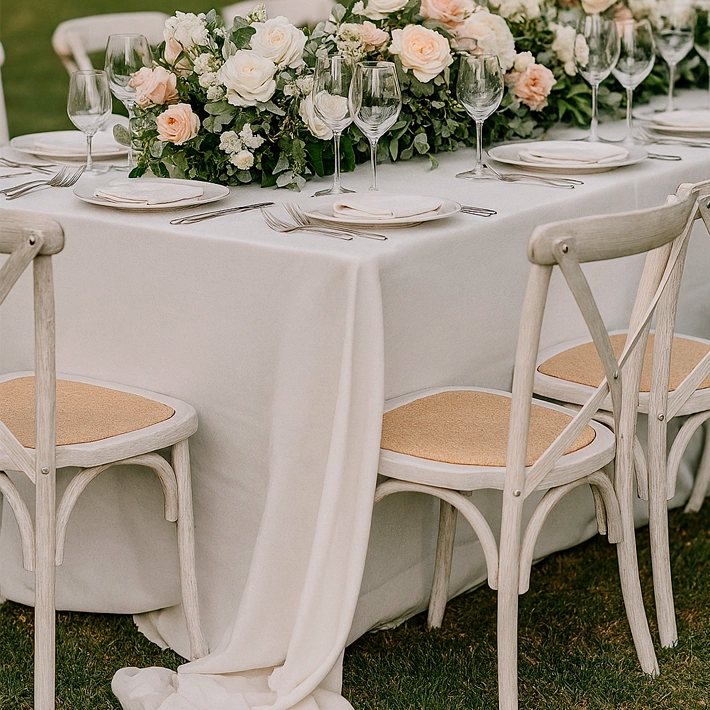 Alt Sillas Crossback De Madera Con Acabado Decapado Para Eventos y Hostelería EME Mobiliario