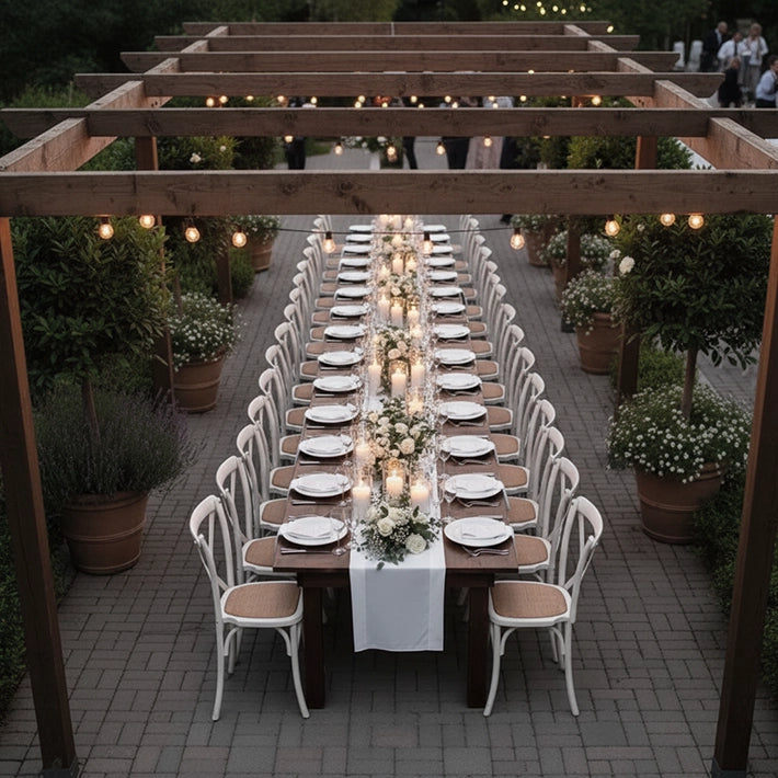 Alt Sillas Crossback De Madera Con Acabado Decapado Para Eventos EME Mobiliario