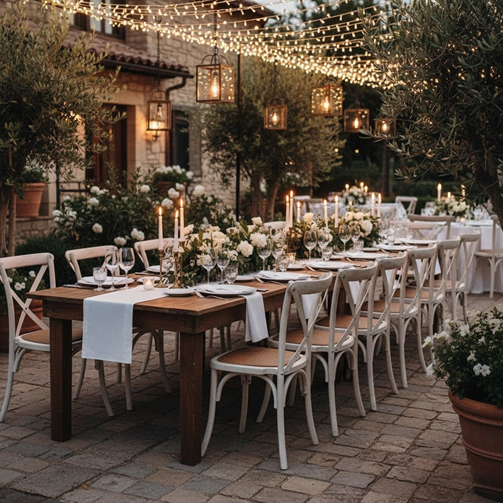 Alt Sillas Crossback De Madera Con Acabado Decapado Para Eventos EME Mobiliario