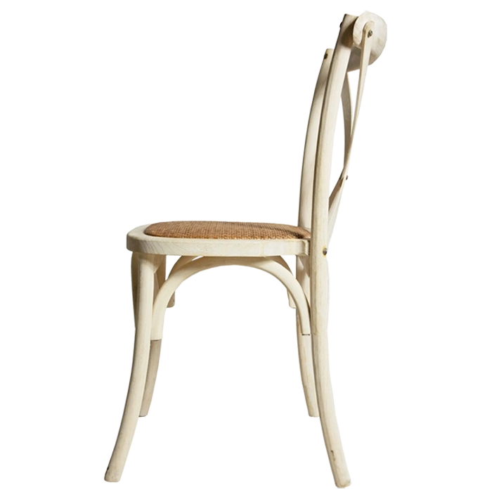 Alt Silla Crossback Madera Decapada fabricada en Madera de Olmo ideal para el uso intensivo profesional. Silla apilable. 