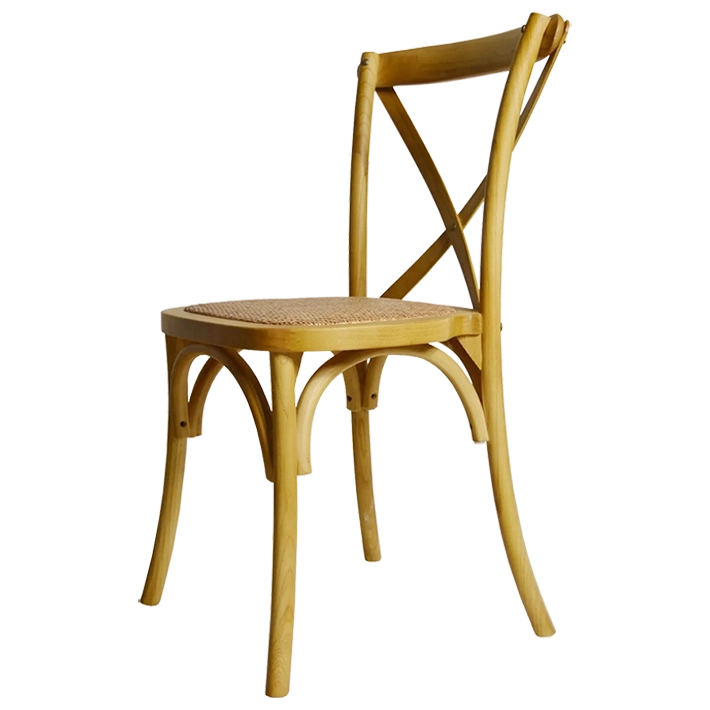 Alt Silla Crossback Madera Natural fabricada en Madera de Olmo para Eventos y Hostelería EME Mobiliario 