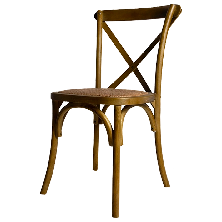 Alt Silla Crossback Madera Oscura fabricada en Madera de Olmo ideal para el uso intensivo profesional EME Mobiliario. Silla Apilable. 