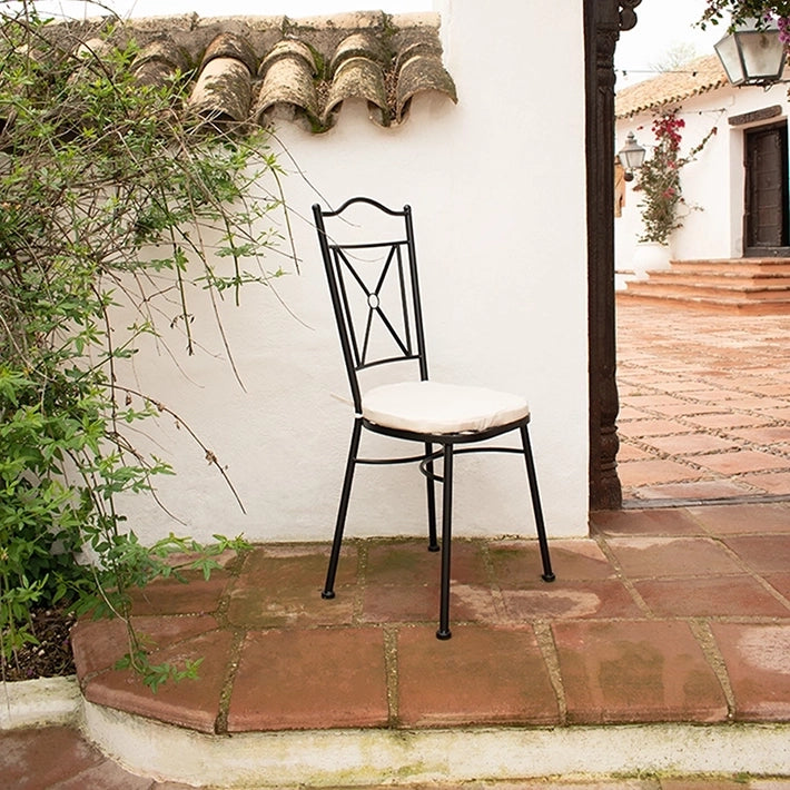 Alt Silla de Forja Negra con un bonito diseño apilable ideal para eventos y hostelería EME Mobiliario 