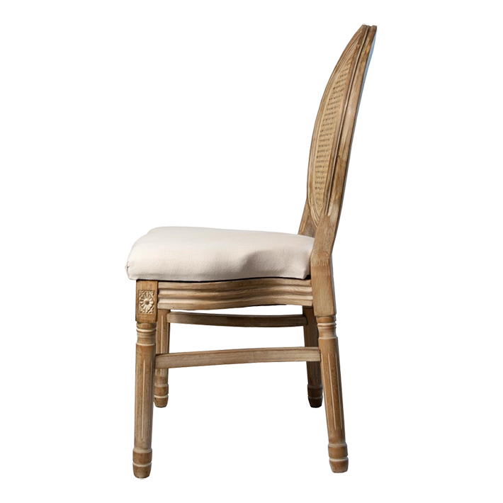 Alt Silla Luis XVI Antique Ratán con asiento acolchado y respaldo de rejilla Para Eventos y Hostelería EME Mobiliario