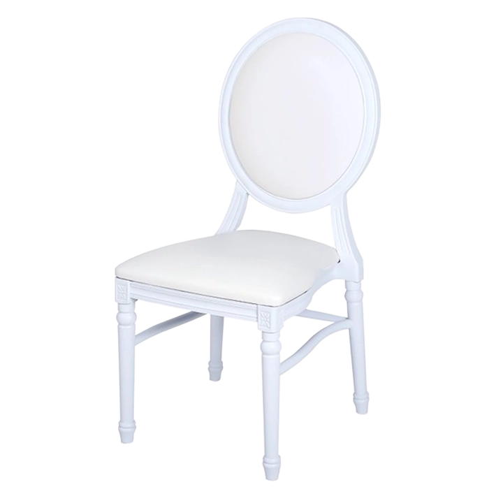 Alt Silla Luis XVI en color blanco fabricada en polipropileno. Estructura monoblock EME Mobiliario