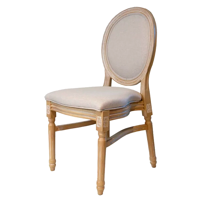 Alt Silla Luis XVI Imitación Madera Decapada fabricada 100% polipropileno ideal para eventos y hostelería. Silla apilable. 