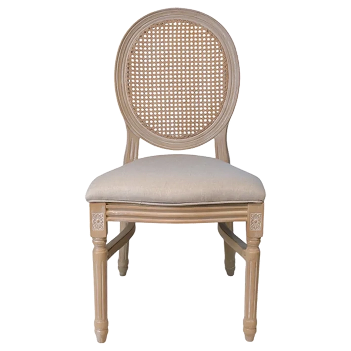 Alt Sillas Luis XVI Imitación Madera con respaldo de Ratán EME Mobiliario